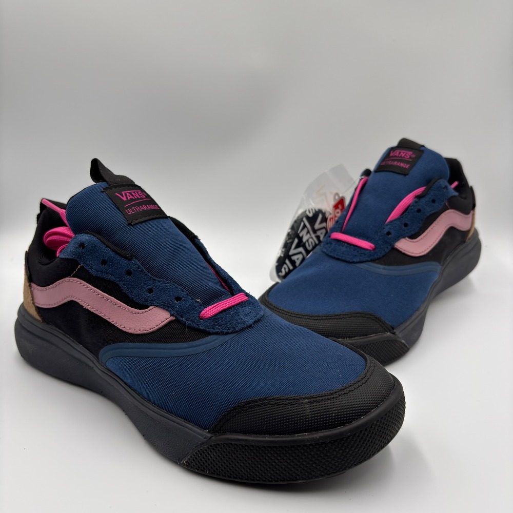 Vans UltraRange Mens Dress Blues Black Pink Sneakers Size 7.5 New